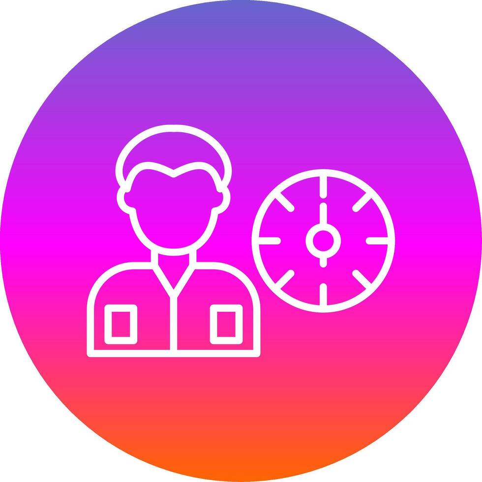 Working Hours Line Gradient Circle Icon vector