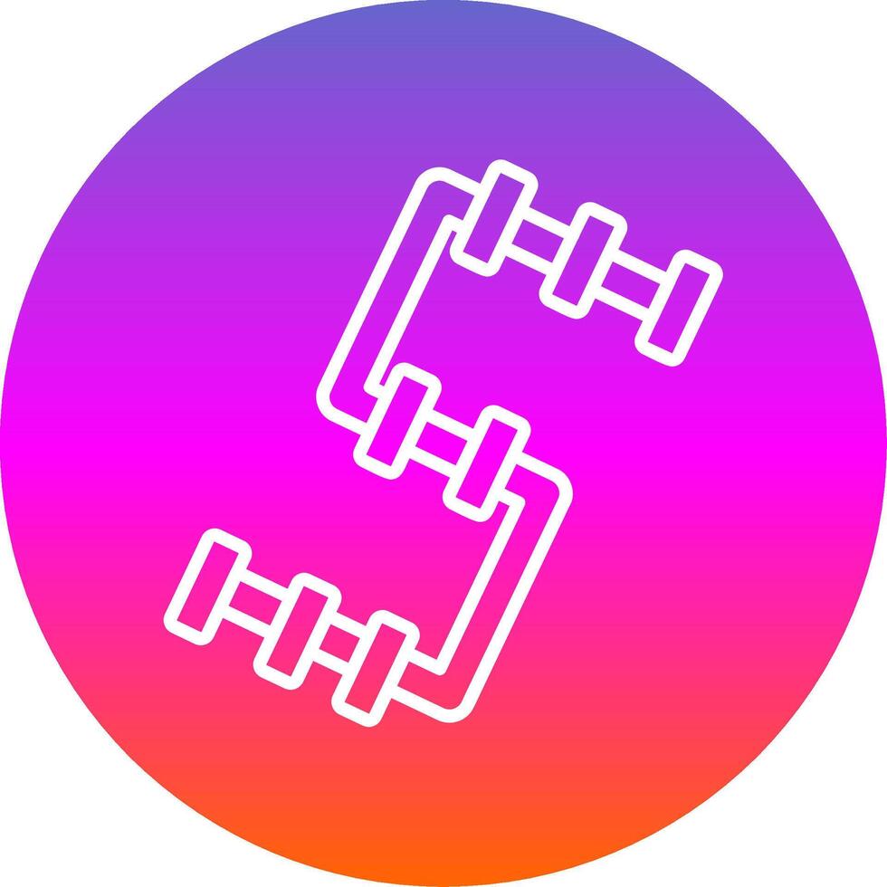 Pipe Line Gradient Circle Icon vector