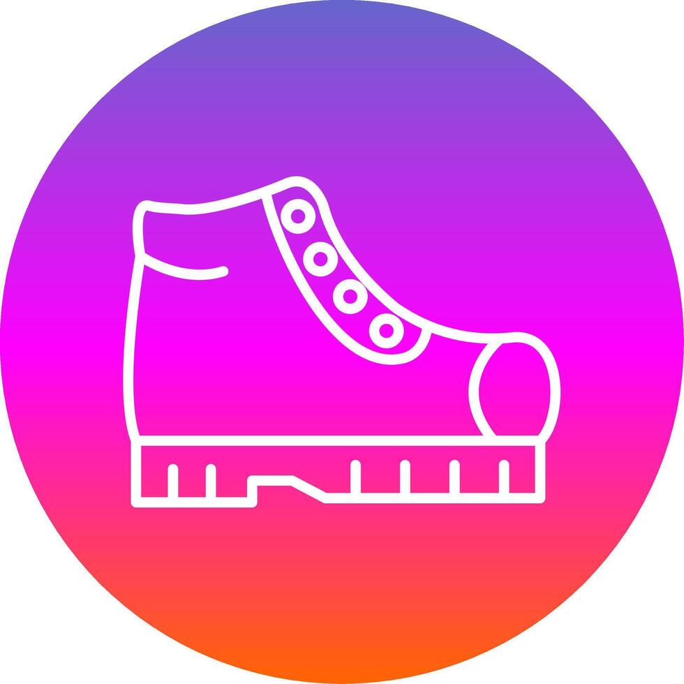 Boot Line Gradient Circle Icon vector