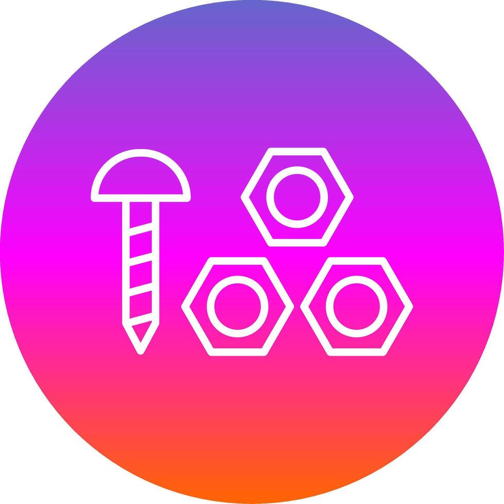 Nuts Line Gradient Circle Icon vector