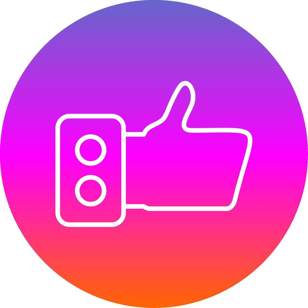 Like Line Gradient Circle Icon vector