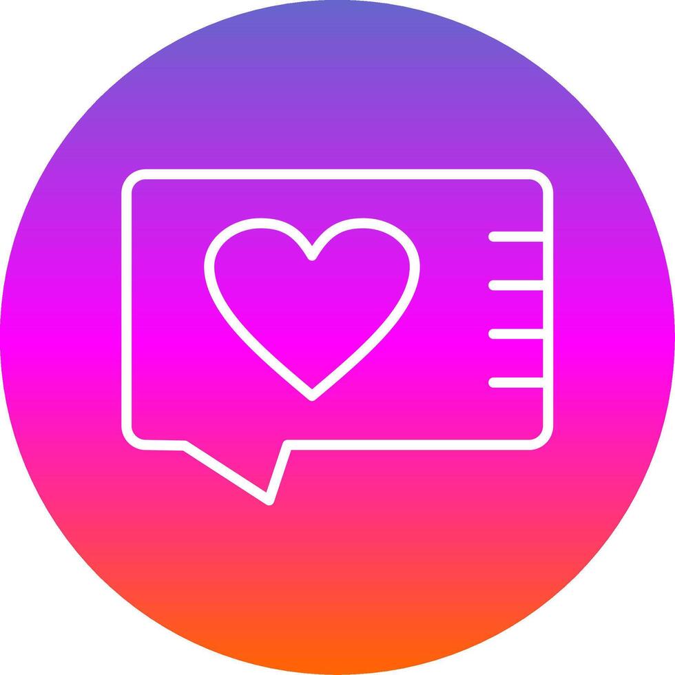 Give Heart Line Gradient Circle Icon vector