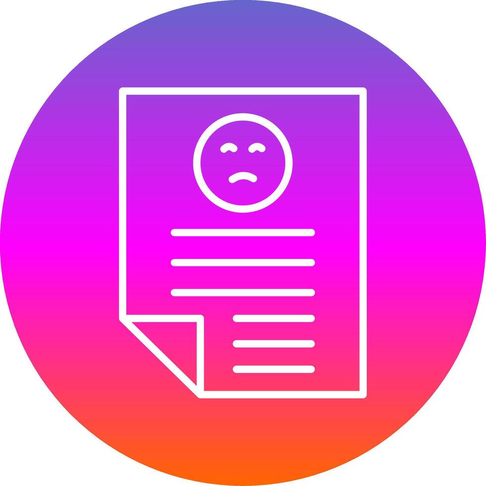 Bad Review Line Gradient Circle Icon vector
