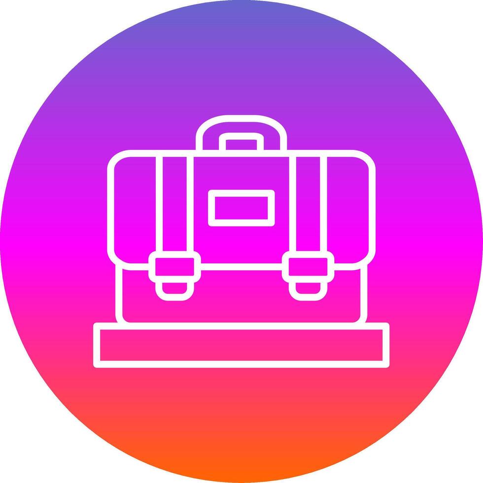 Suitcase Line Gradient Circle Icon vector