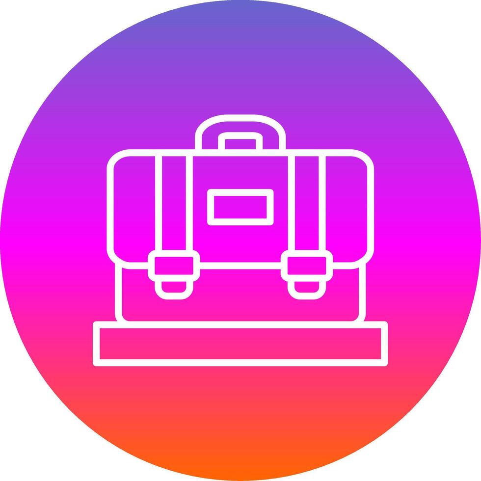 Suitcase Line Gradient Circle Icon vector