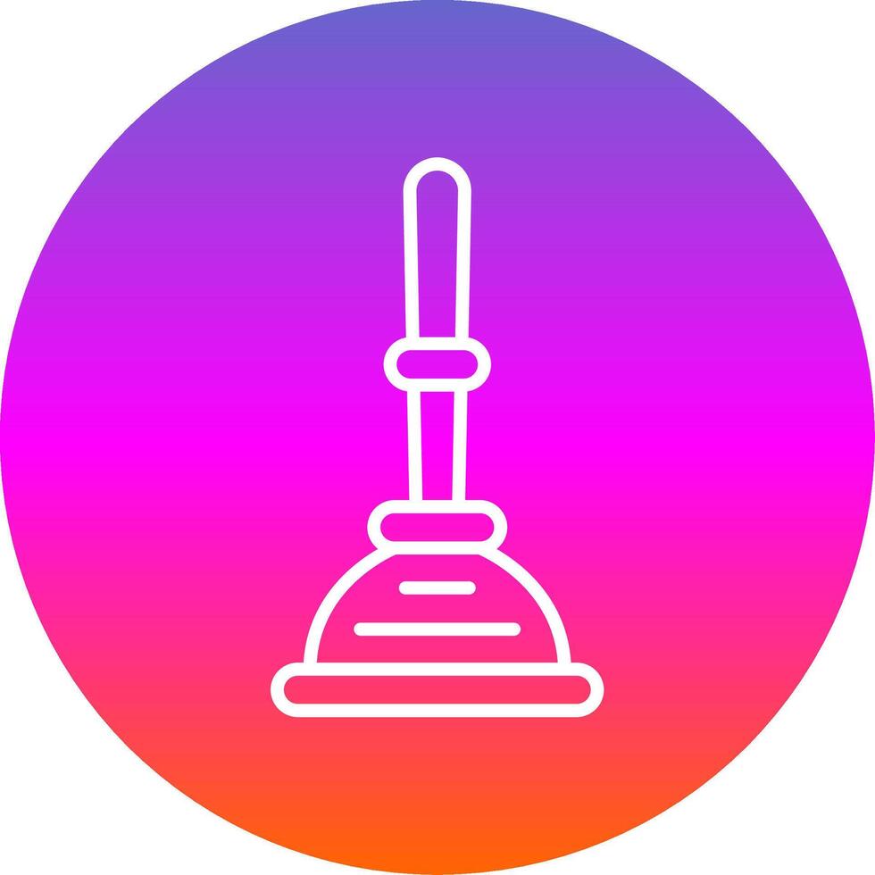 Plunger Line Gradient Circle Icon vector