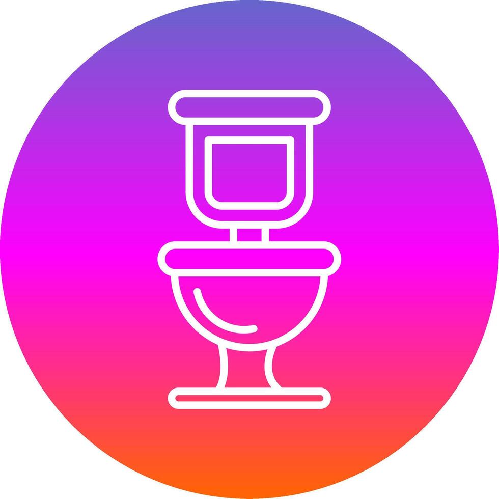 Toilet Line Gradient Circle Icon vector