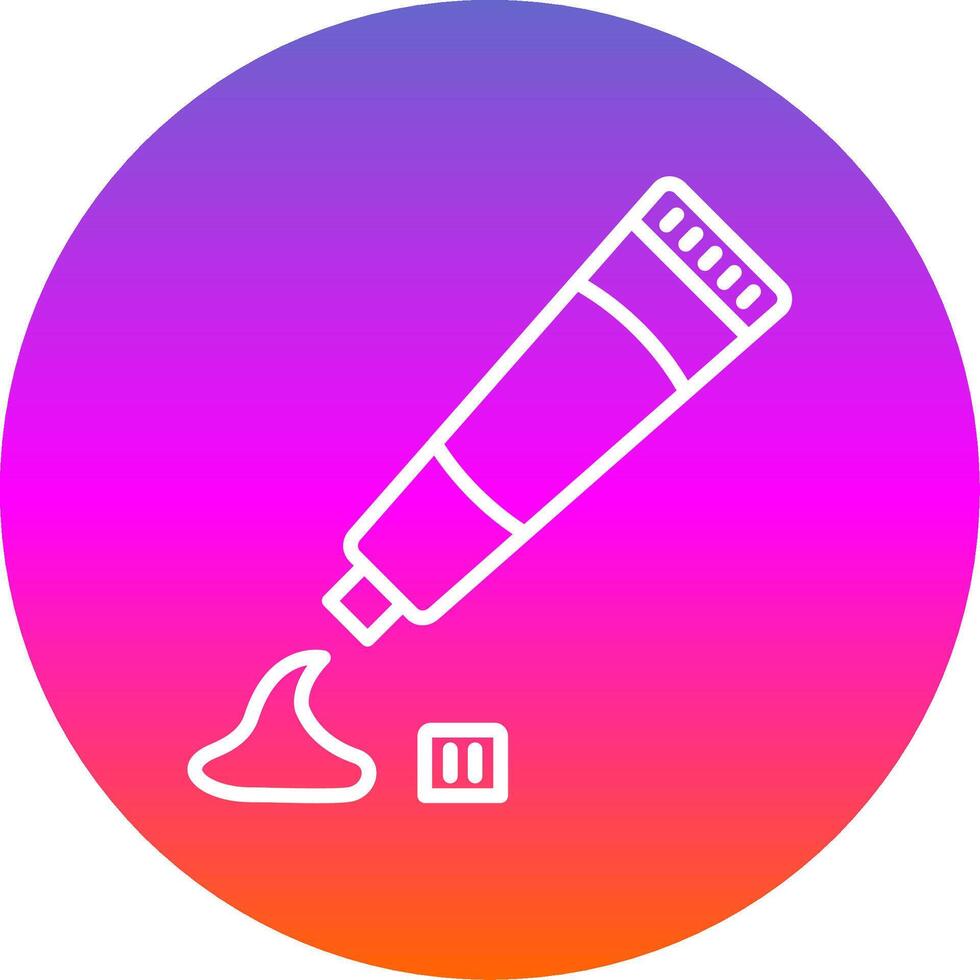 Tooth Paste Line Gradient Circle Icon vector