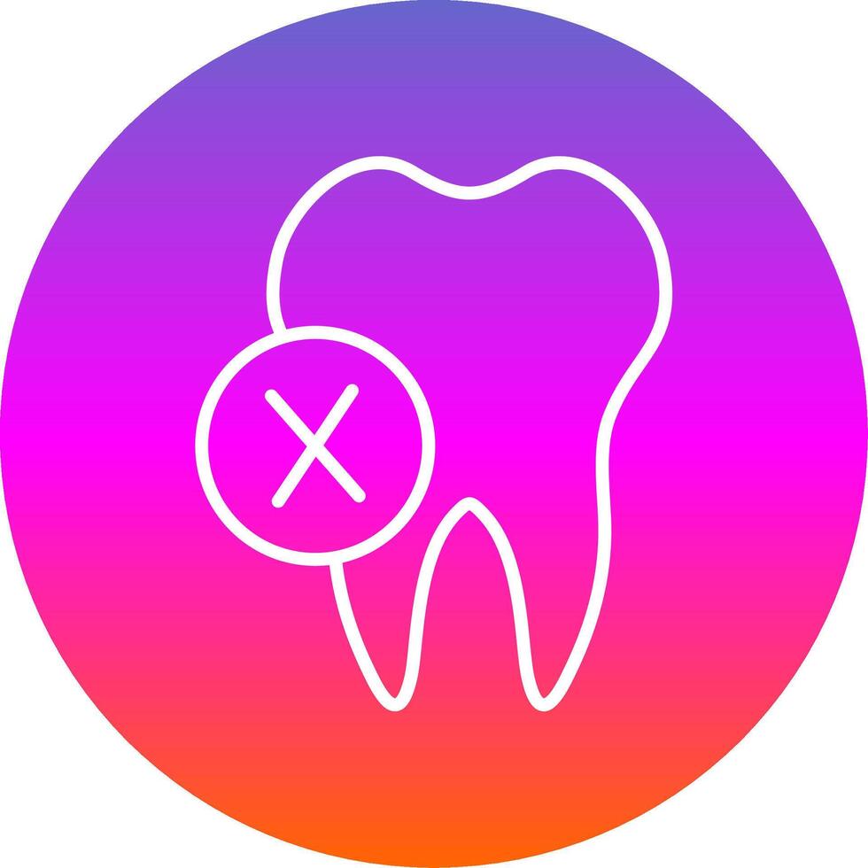 Dentist Line Gradient Circle Icon vector