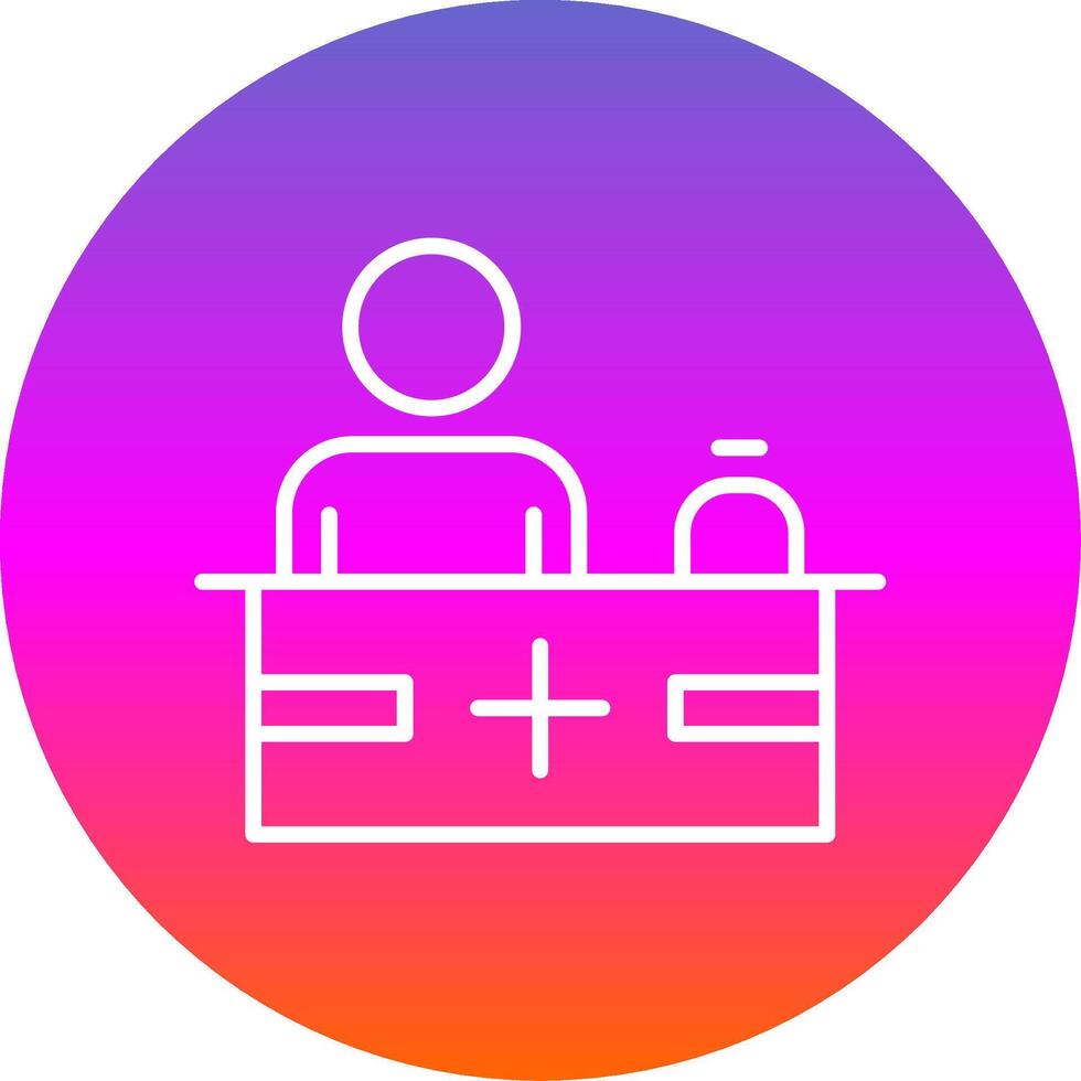 Reception Line Gradient Circle Icon vector