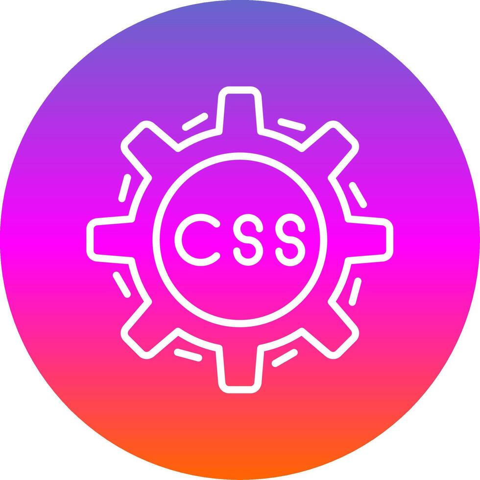 Css Coding Line Gradient Circle Icon vector