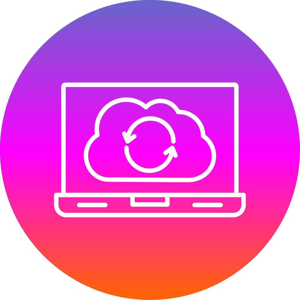 Syncronization Line Gradient Circle Icon vector