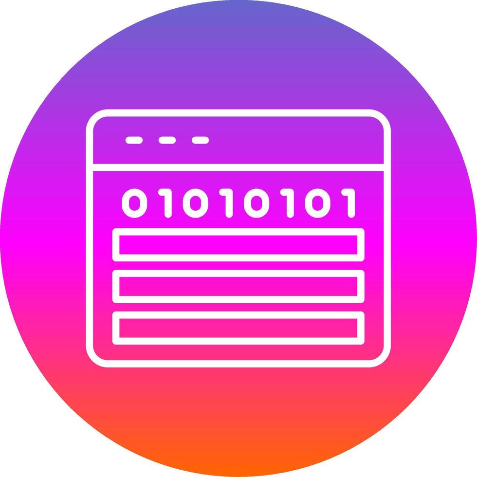 Web Programming Line Gradient Circle Icon vector