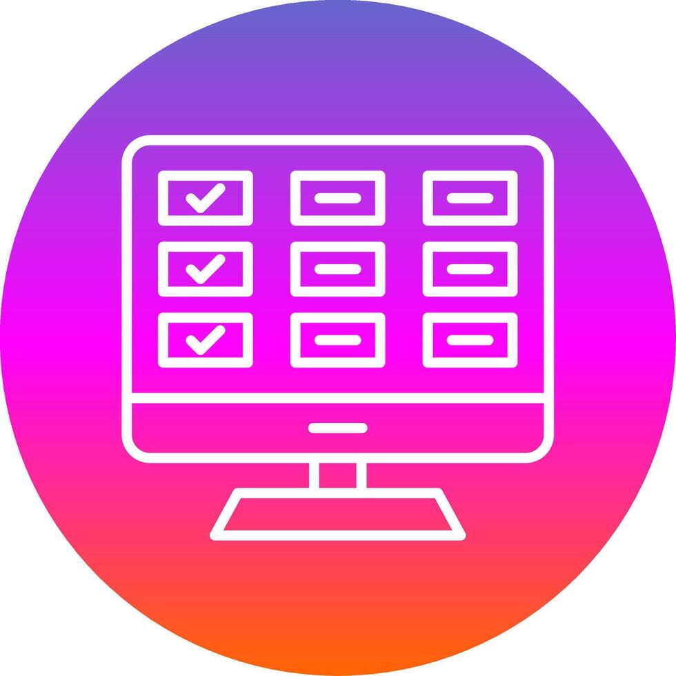 Task List Line Gradient Circle Icon vector