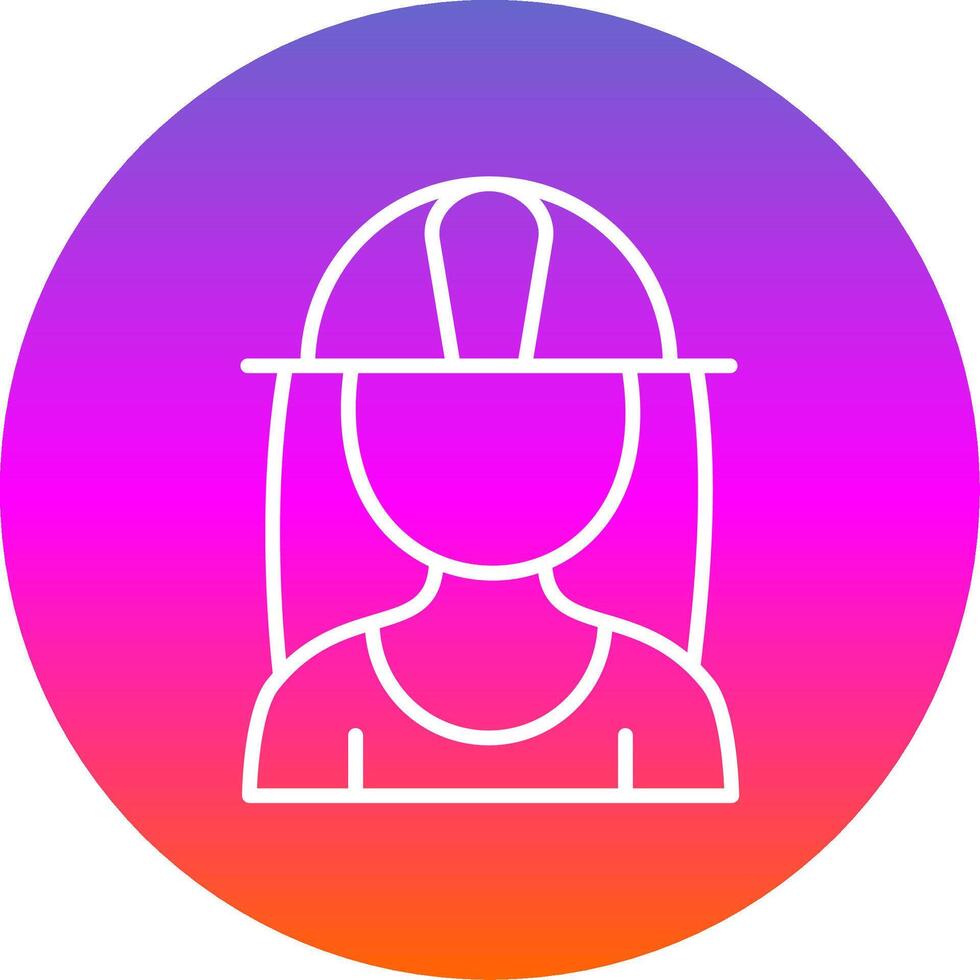 Architect Line Gradient Circle Icon vector