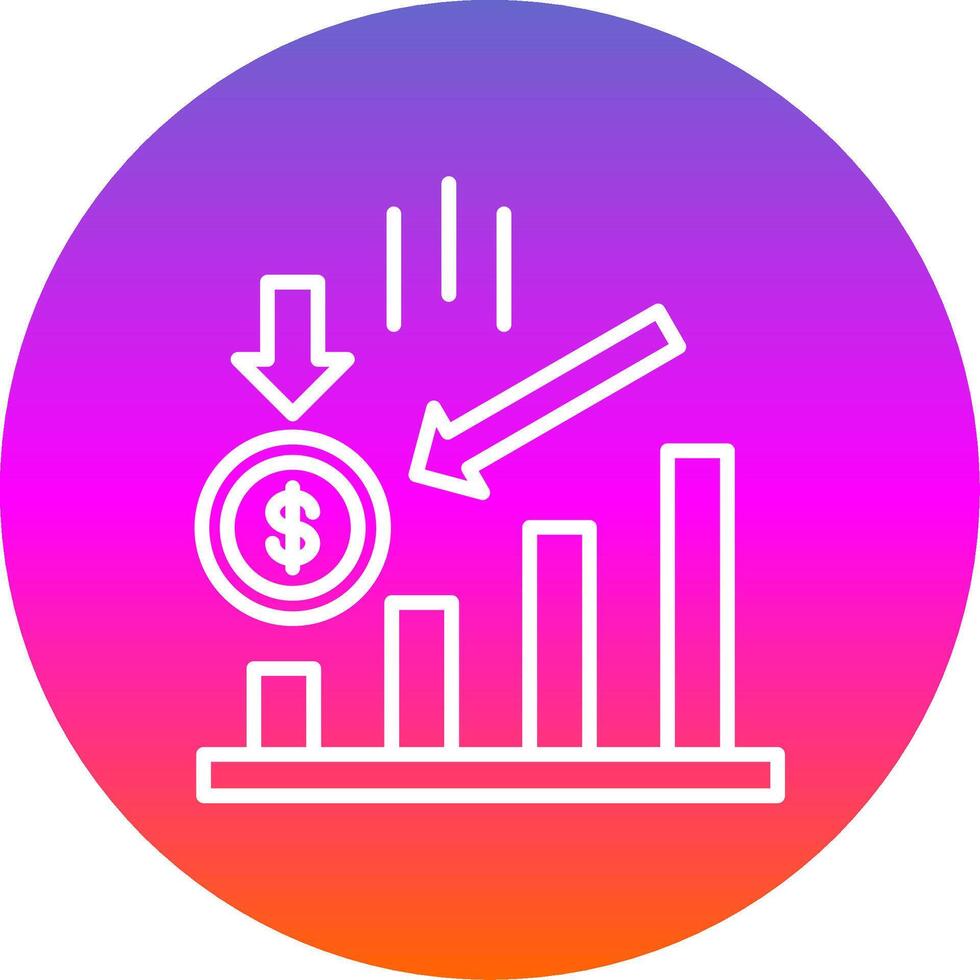 Losses Line Gradient Circle Icon vector