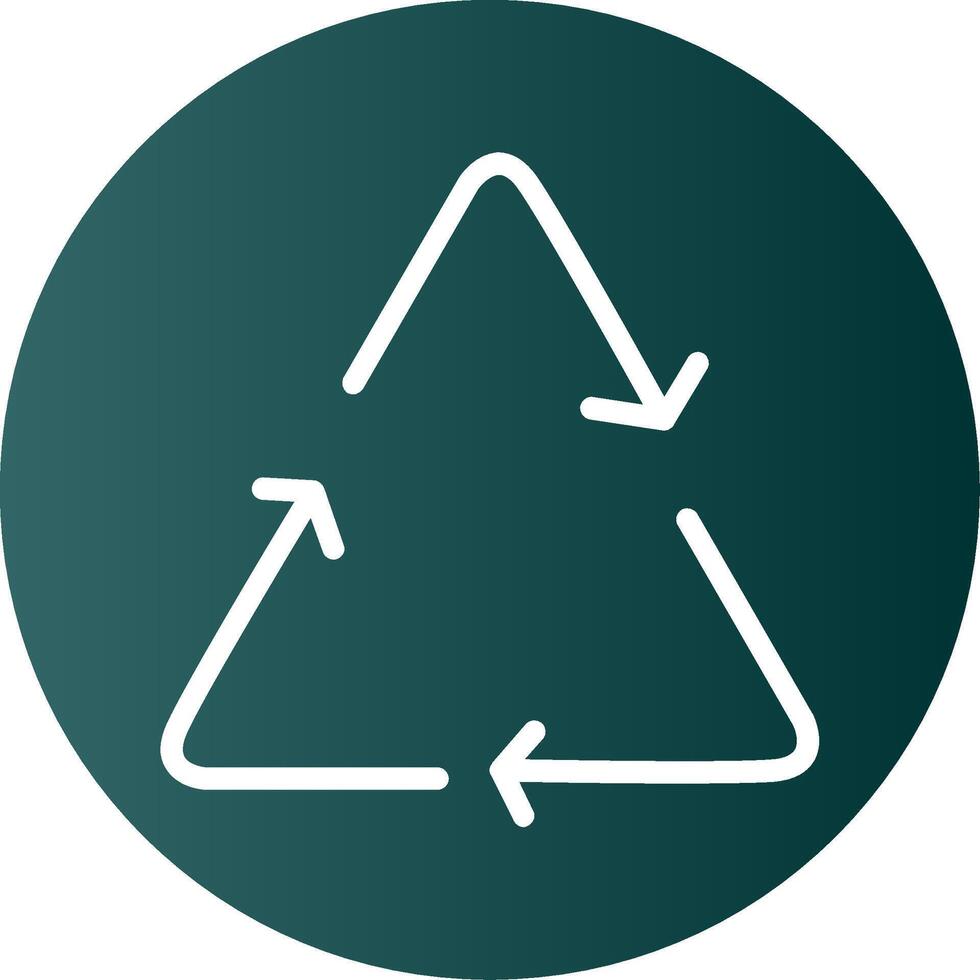 reciclar glifo degradado icono vector
