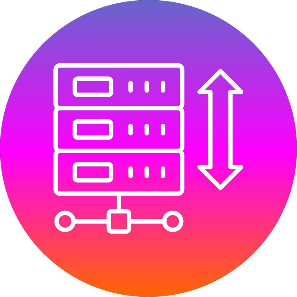 Expand Arrows Line Gradient Circle Icon vector