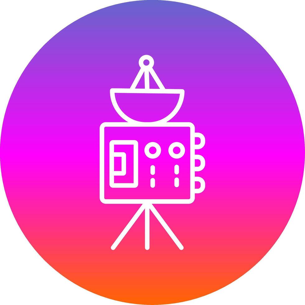 Probe Line Gradient Circle Icon vector