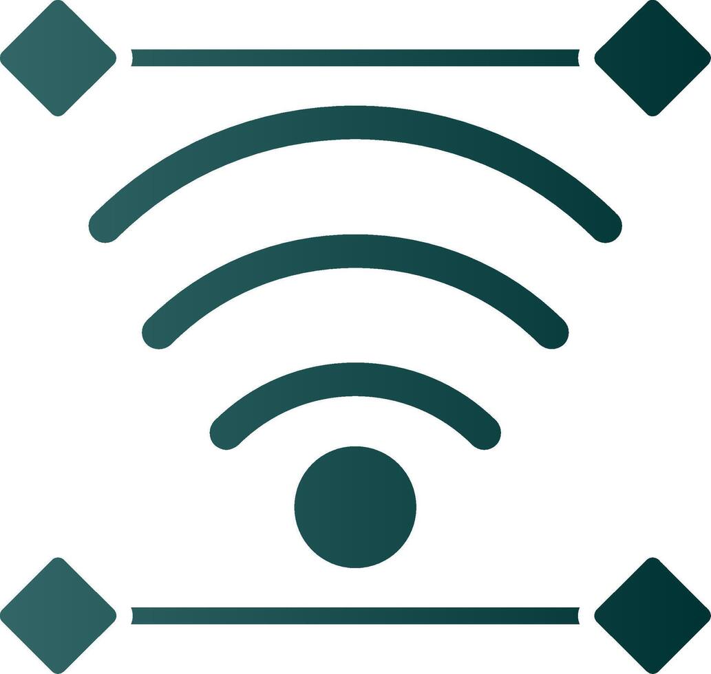 Wireless Glyph Gradient Icon vector
