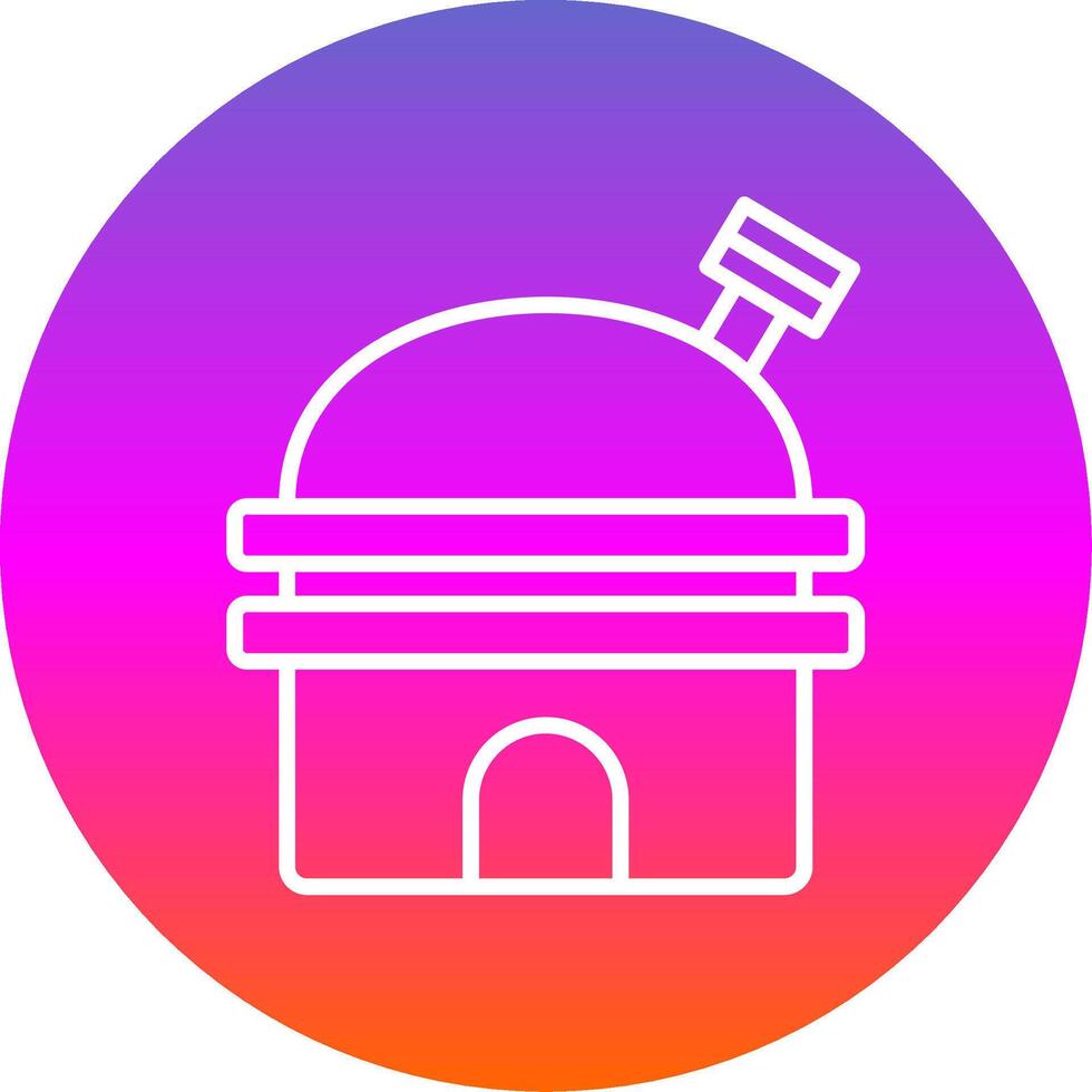 Observatory Line Gradient Circle Icon vector