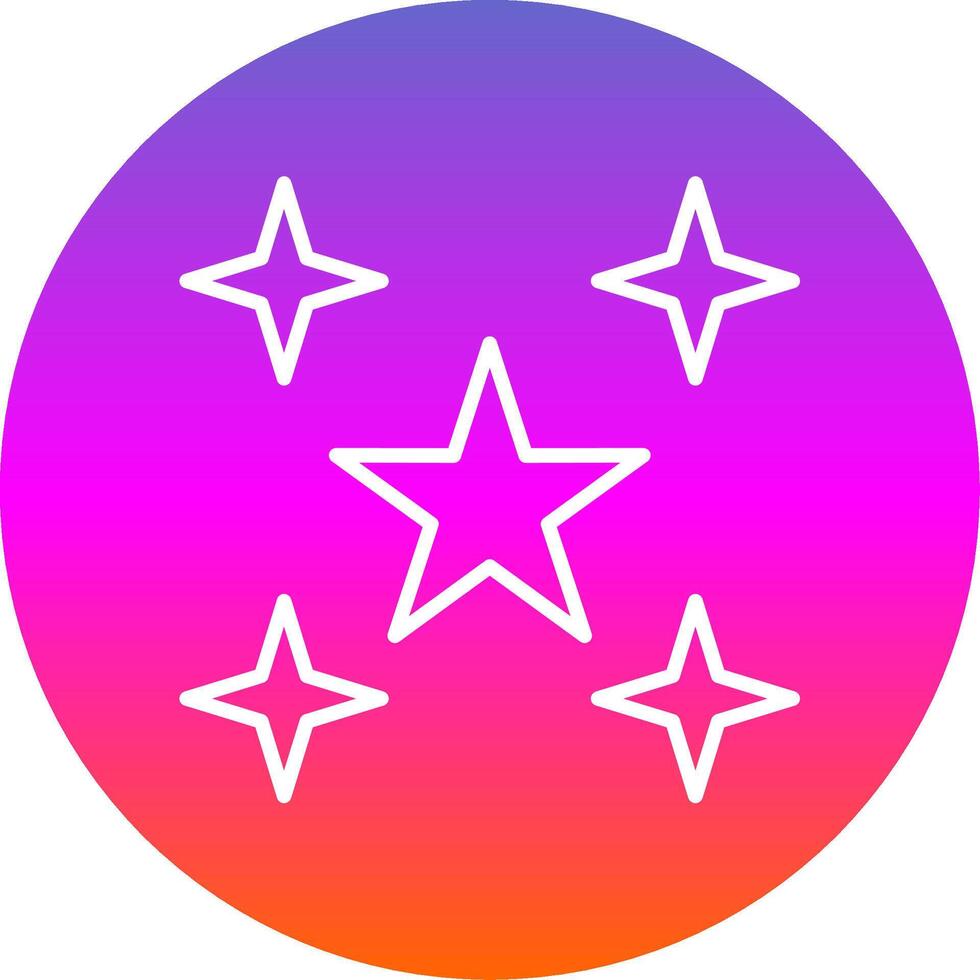 Stars Line Gradient Circle Icon vector