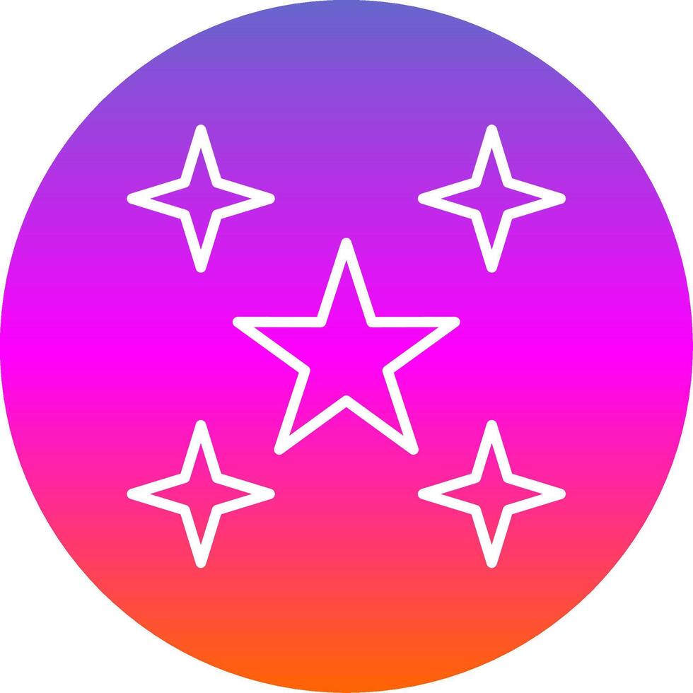 Stars Line Gradient Circle Icon vector