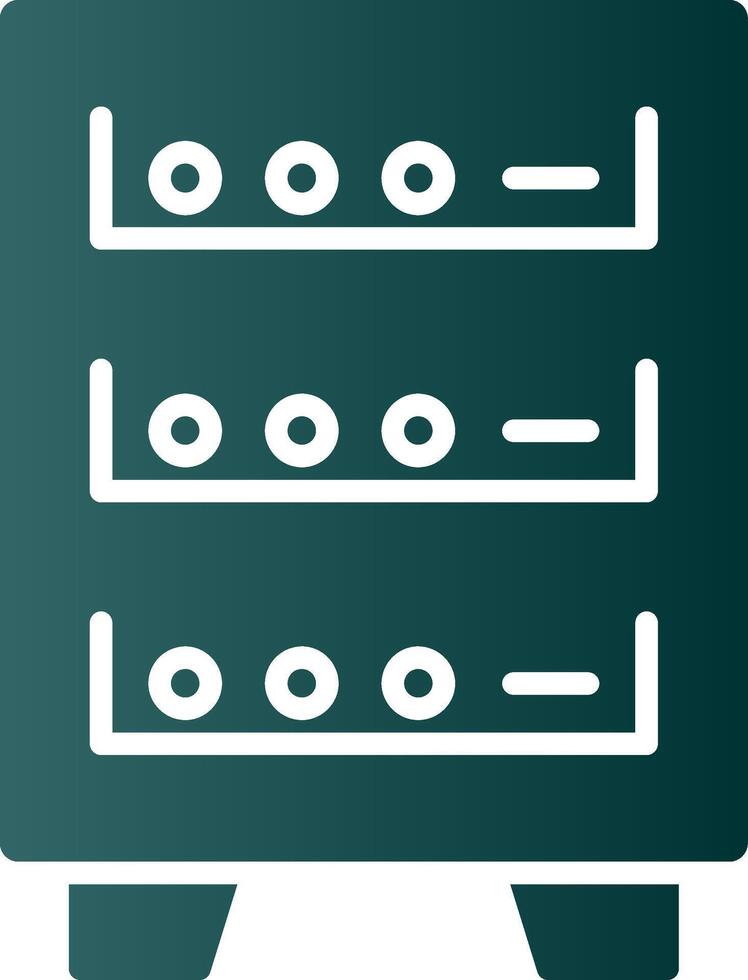 Server Cabinet Glyph Gradient Icon vector