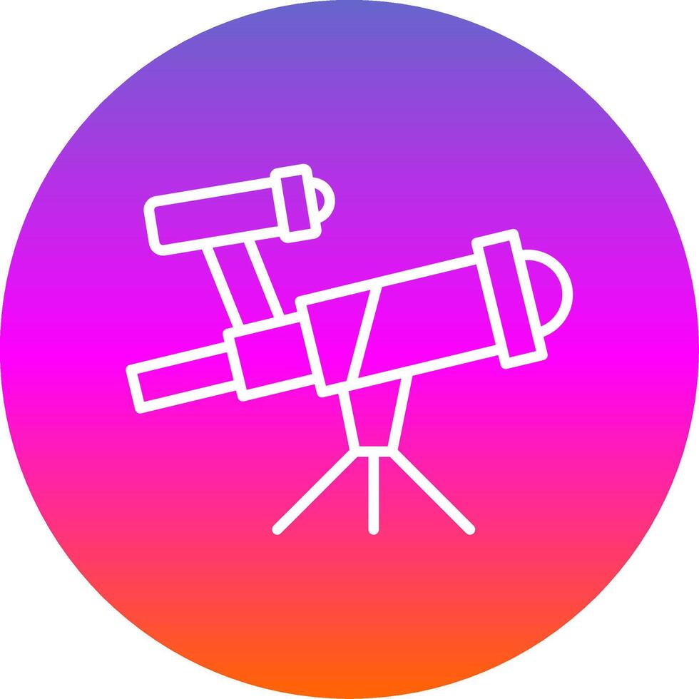 Telescope Line Gradient Circle Icon vector