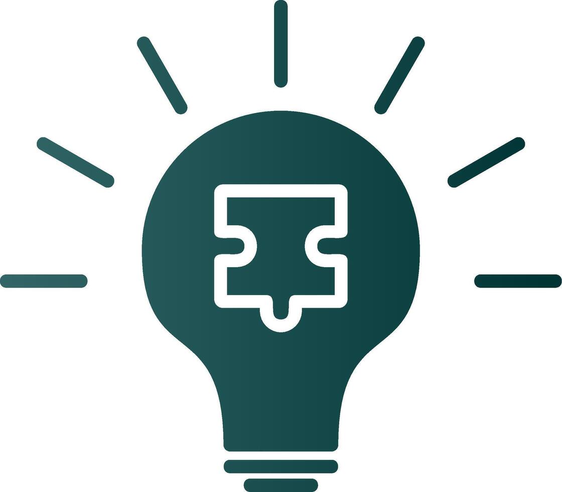 Solution Glyph Gradient Icon vector