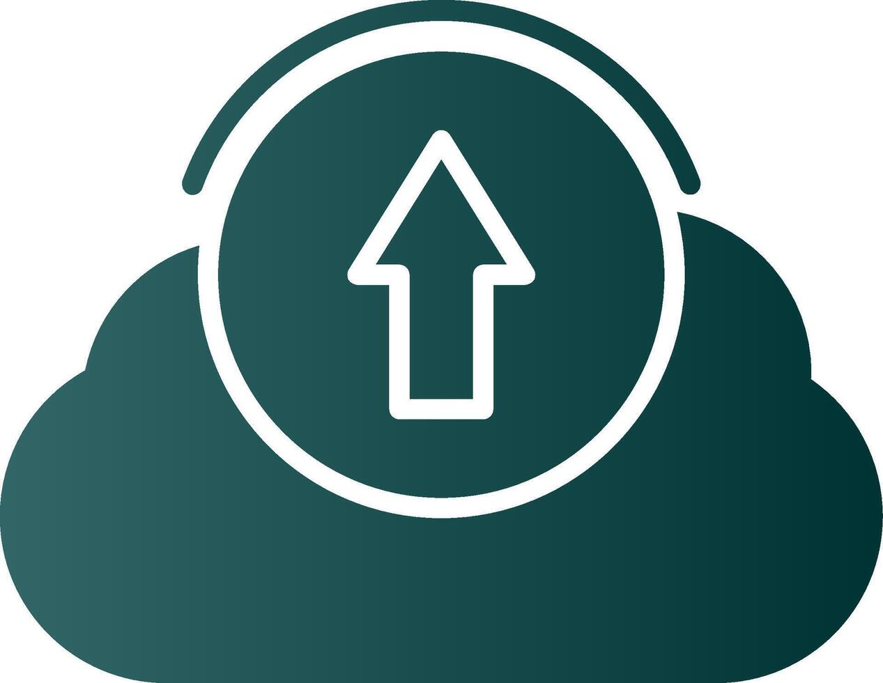 Upload Glyph Gradient Icon vector