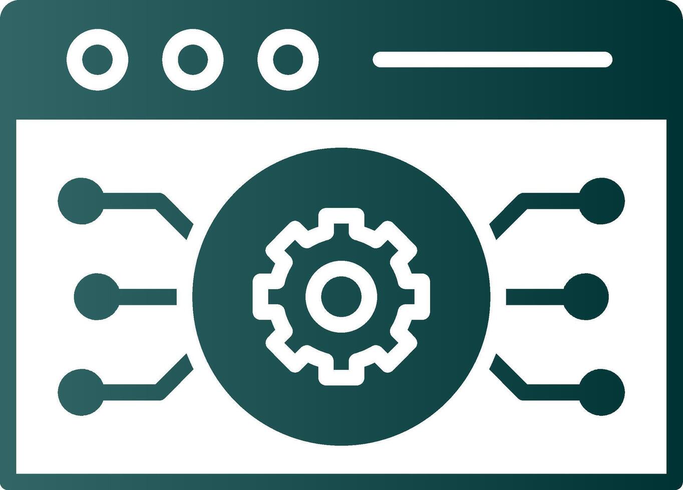 Website Algorithm Glyph Gradient Icon vector