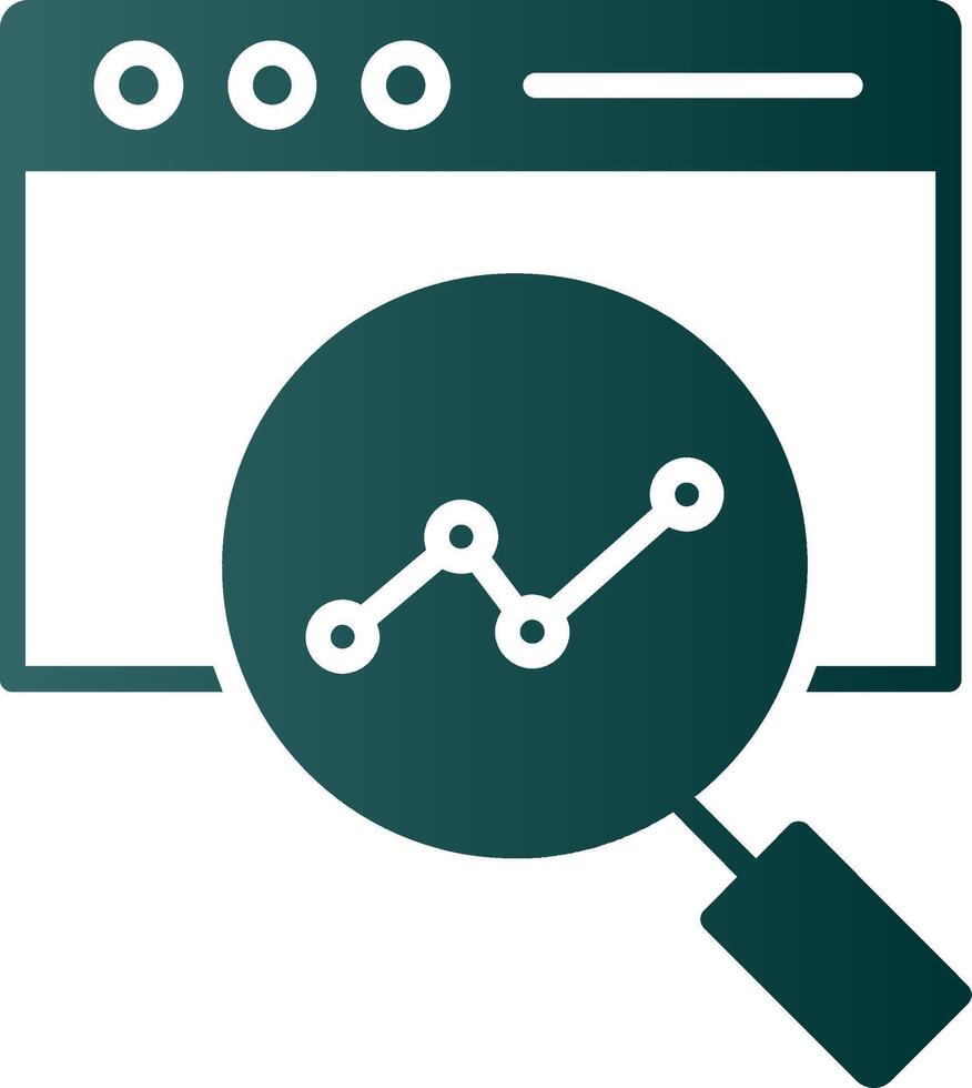 Web Monitoring Glyph Gradient Icon vector