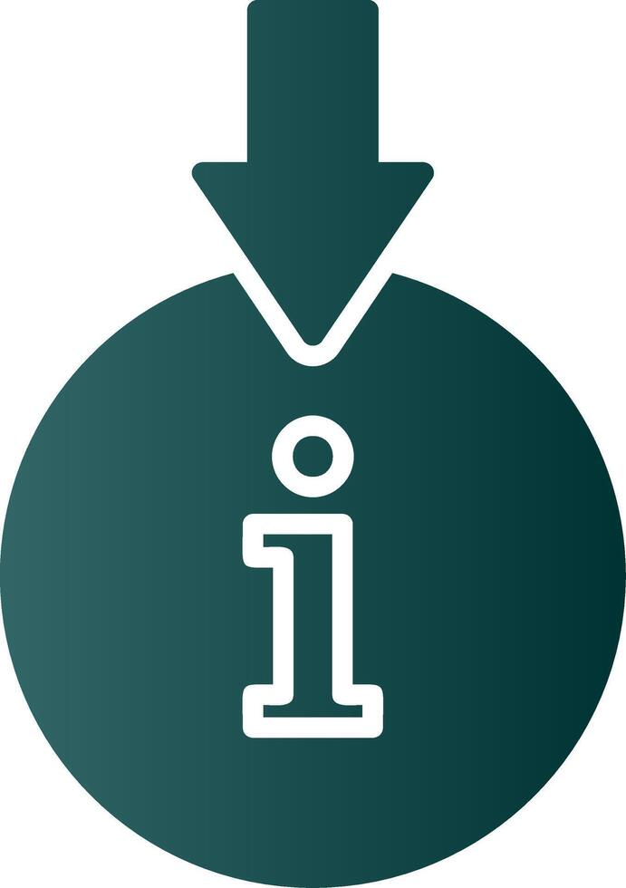Information Download Glyph Gradient Icon vector