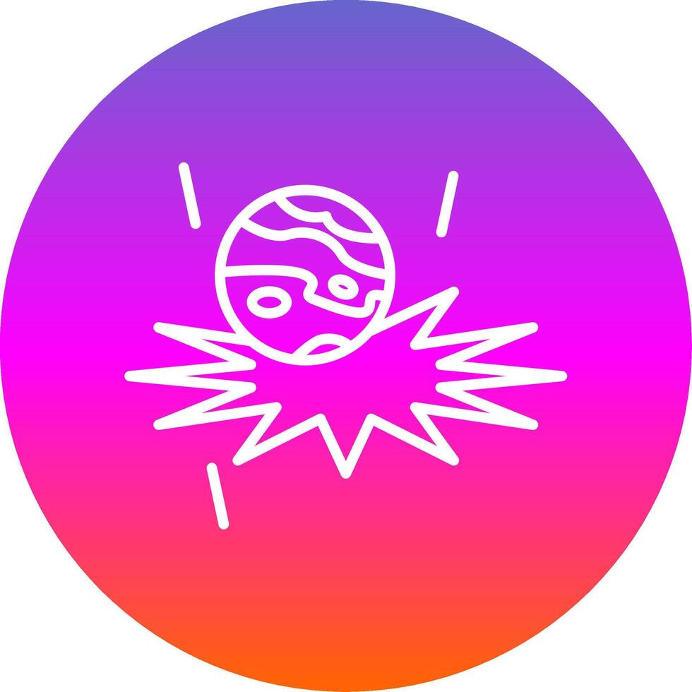 Supernova Line Gradient Circle Icon vector