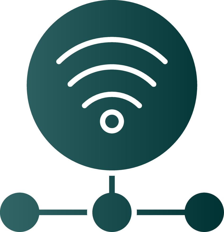 Internet Connection Glyph Gradient Icon vector