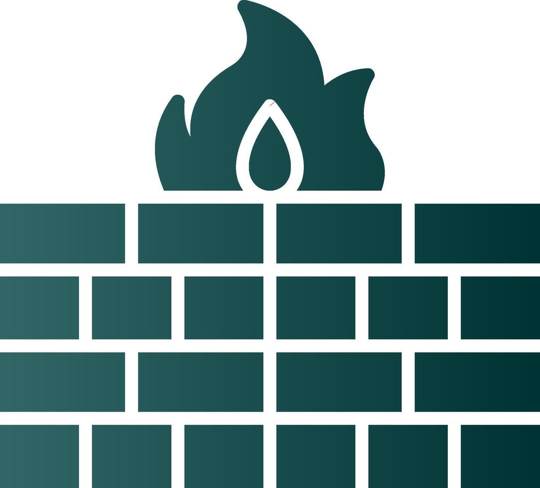 Firewall Glyph Gradient Icon vector