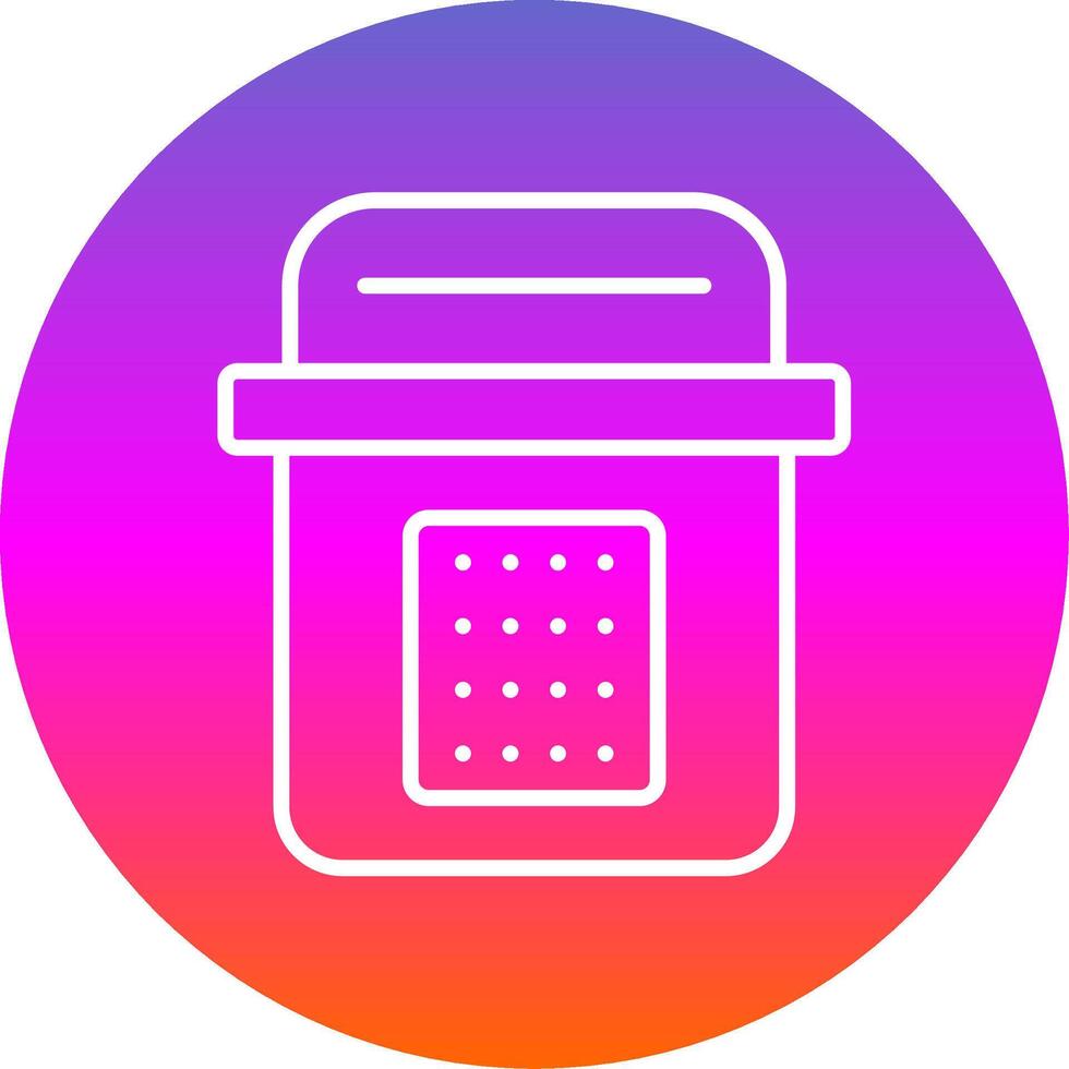Sealed Line Gradient Circle Icon vector