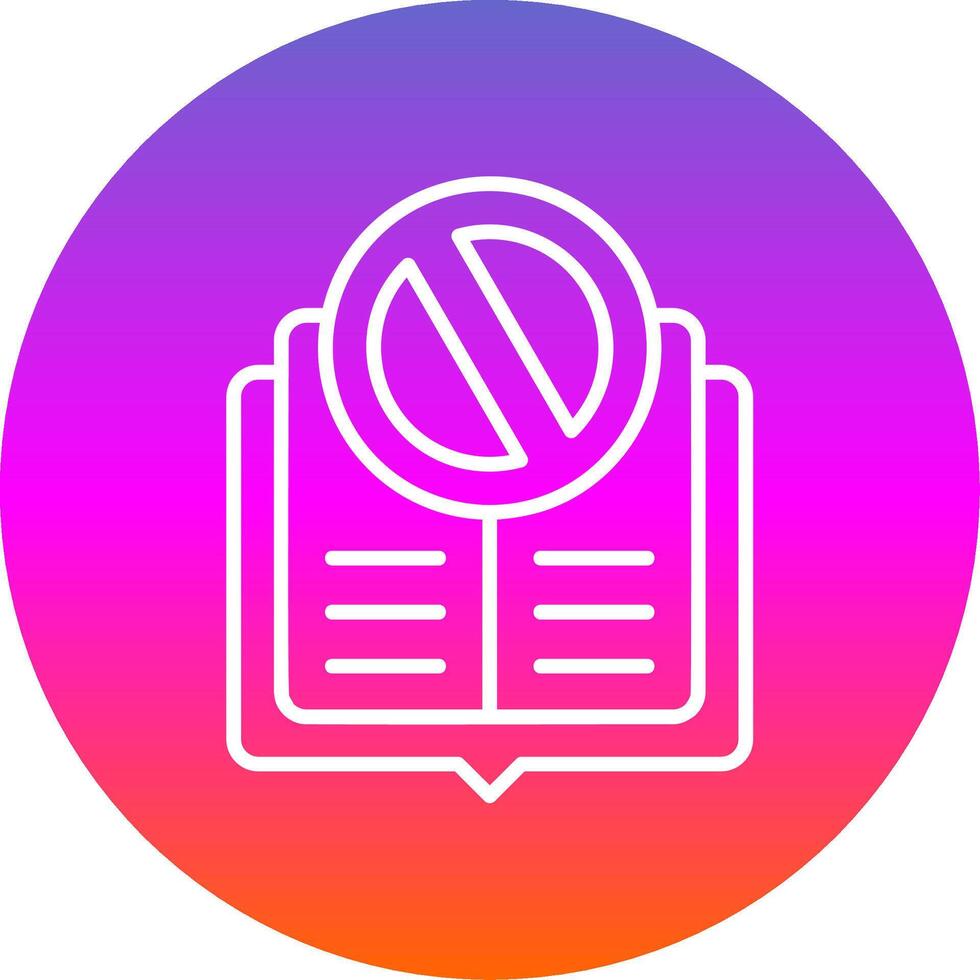 Rejected Line Gradient Circle Icon vector