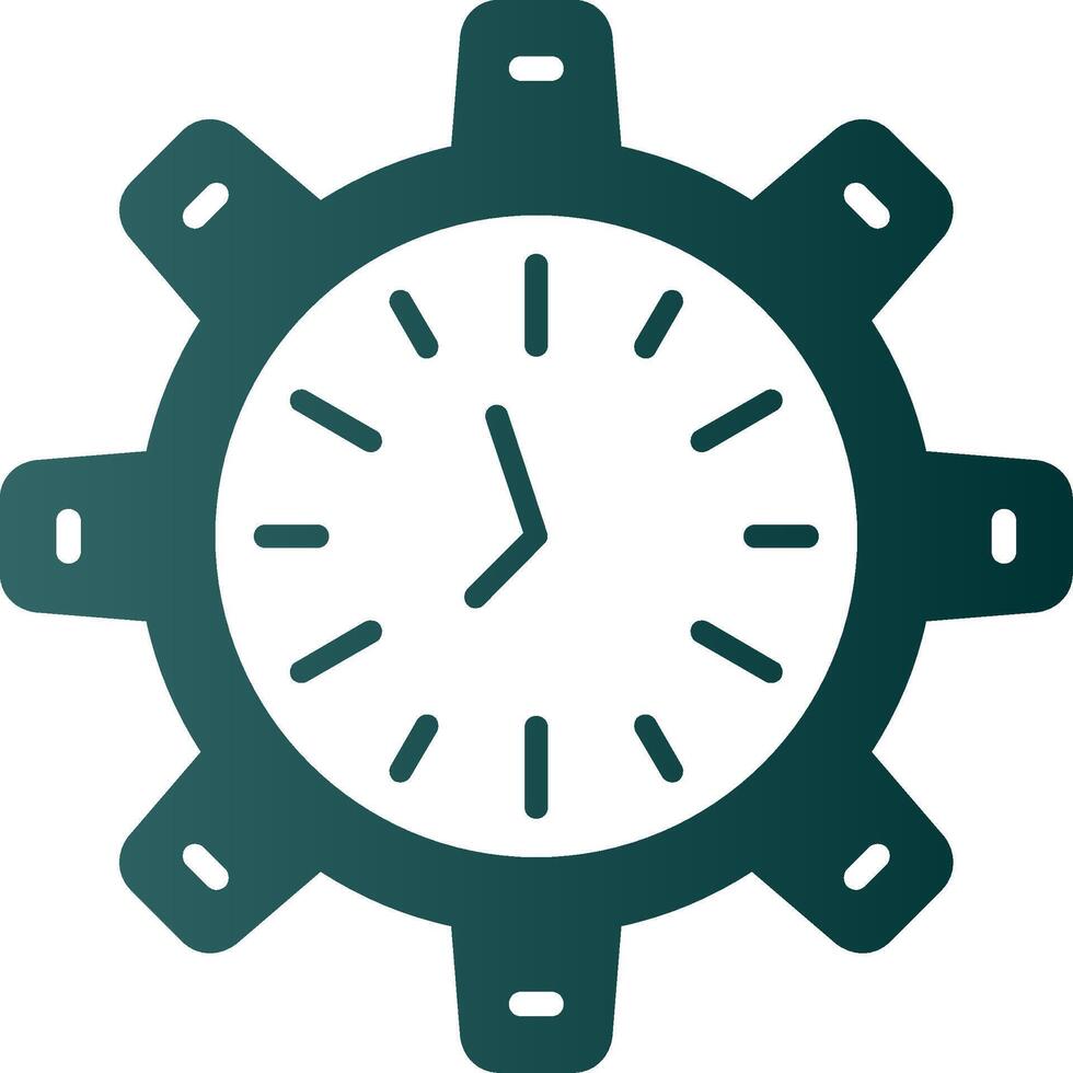 Time management Glyph Gradient Icon vector