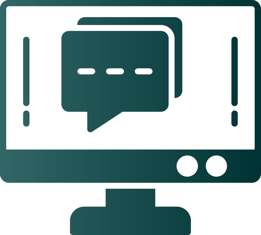 Info Chat Glyph Gradient Icon vector