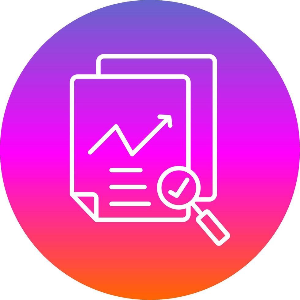 Data Quality Line Gradient Circle Icon vector
