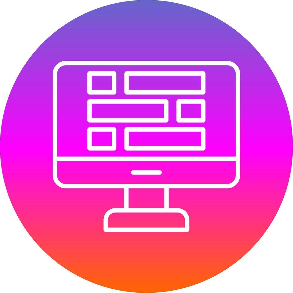 Dashboard Line Gradient Circle Icon vector