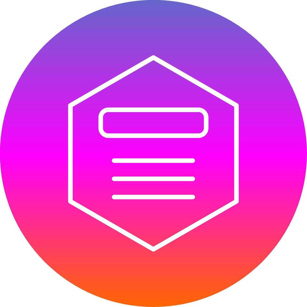 Hexagon Line Gradient Circle Icon vector