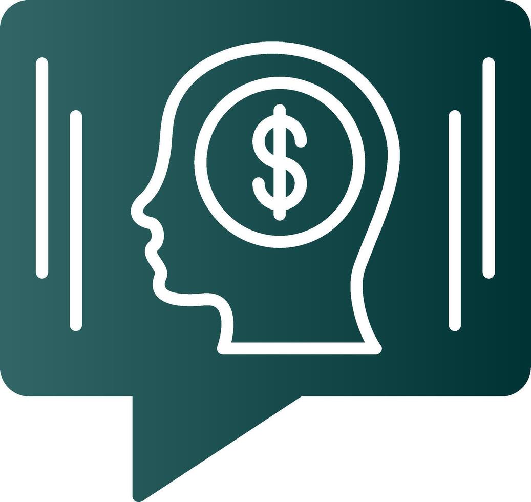 Money Idea Chat Glyph Gradient Icon vector