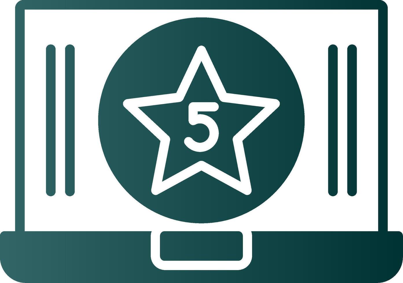 Five Star Content Glyph Gradient Icon vector