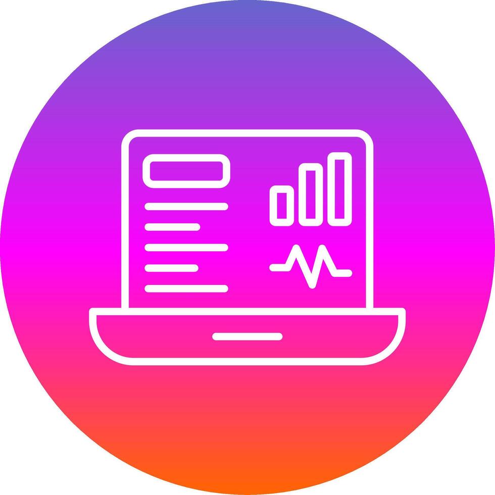 Dashboard Line Gradient Circle Icon vector