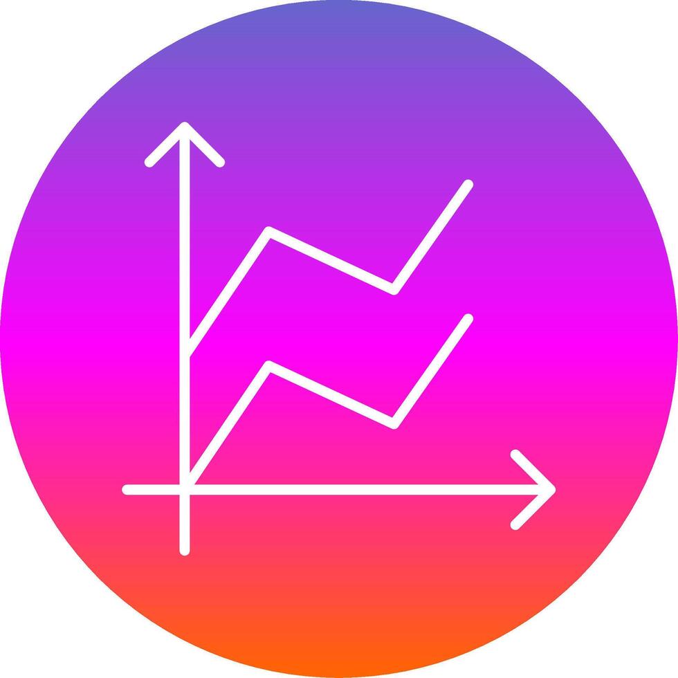 Area Graph Line Gradient Circle Icon vector