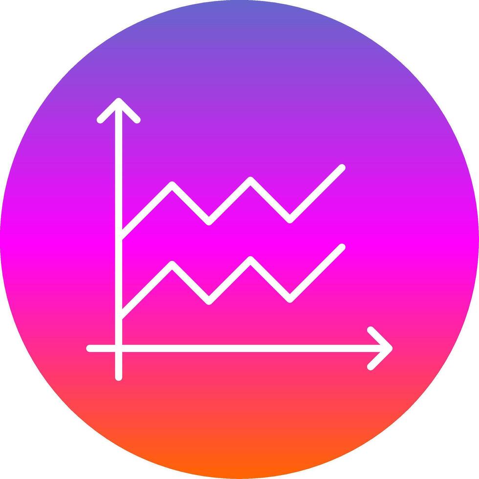 Area Graph Line Gradient Circle Icon vector