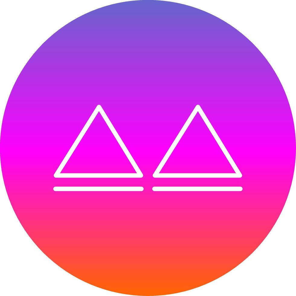 Triangles Line Gradient Circle Icon vector